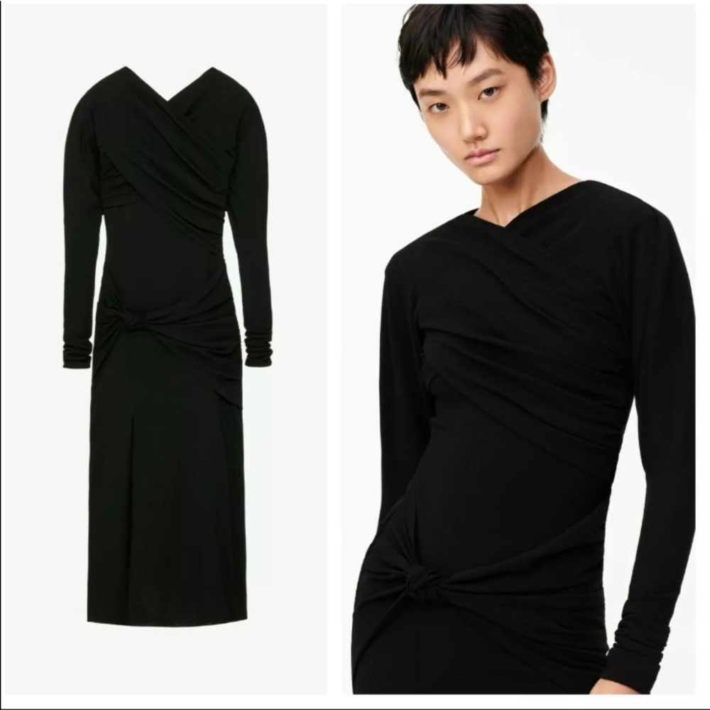 NWT ZARA LIMITED EDITION DRAPED LONG SLEEVE DRESS